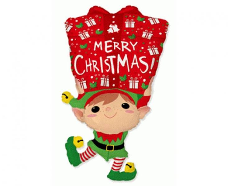 Balon foliowy Elf Merry Christmas FX