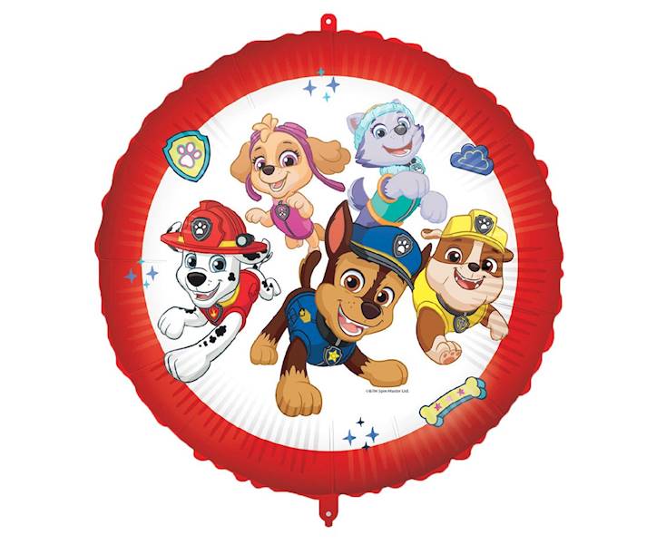 Balon foliowy okrągły Psi Patrol 46cm z obciążnikiem