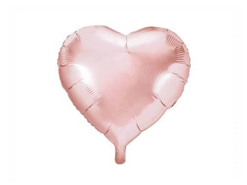 BALON FOLIOWY SERCE ZŁOTY RÓŻ 45CM FB9M-019R PARTY DECO