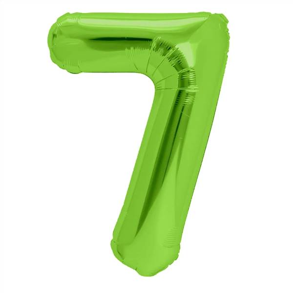 Balon foliowy cyfra 7 zielona 100cm 128602
