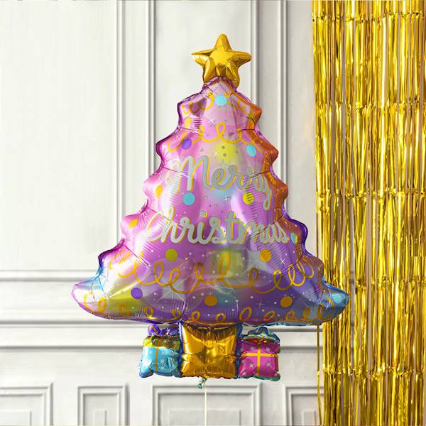BALON FOLIOWY Choinka różowa 58x83cm 460702