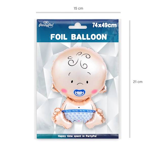Balon foliowy niemowlak siedzący bobas chłopiec 74x49 cm 460153