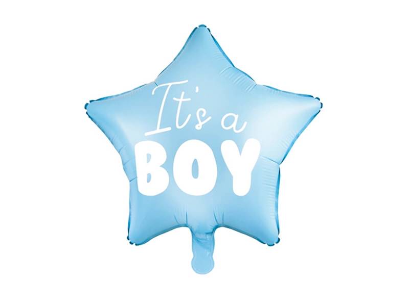 BALON FOLIOWY GWIAZDKA ITS A BOY 48CM PARTY DECO 