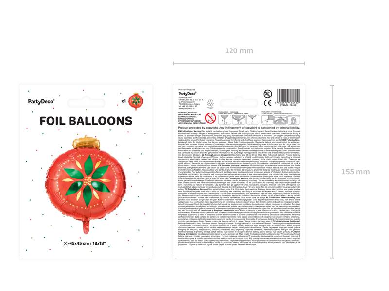 Balon foliowy Bombka 45x45cm  FB115