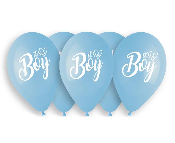 Balon z nadrukiem Its a Boy 5szt 33cm