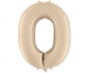 Balon foliowy cyfra 0 kremowy 102 cm 