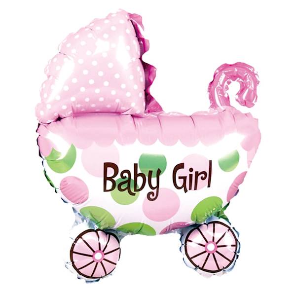 Balon foliowy wózek Baby Girl 80x67cm 460154