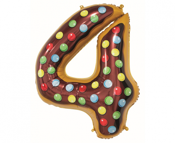 Balon foliowy cyfra 4 ciasteczko 78 cm 