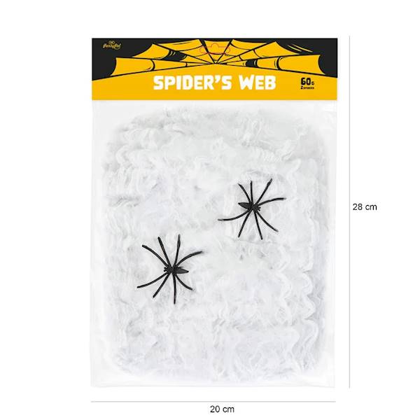 Pajęczyna bawełniana biała 60g + 2 pająki 512537