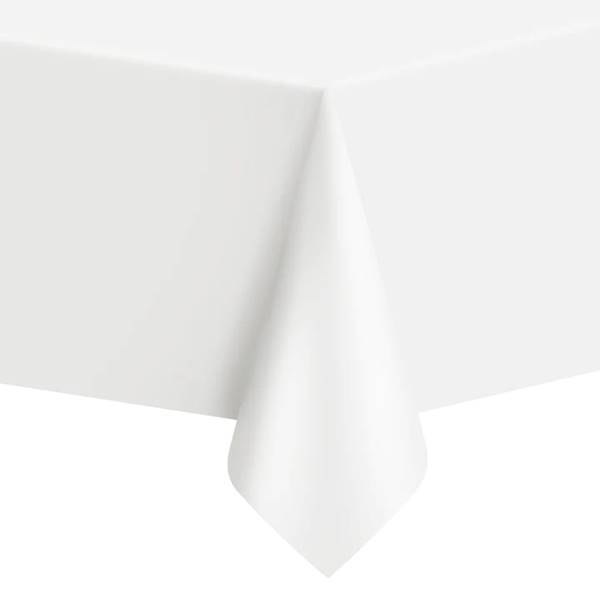 Obrus biały plastikowy 137x274cm 510245