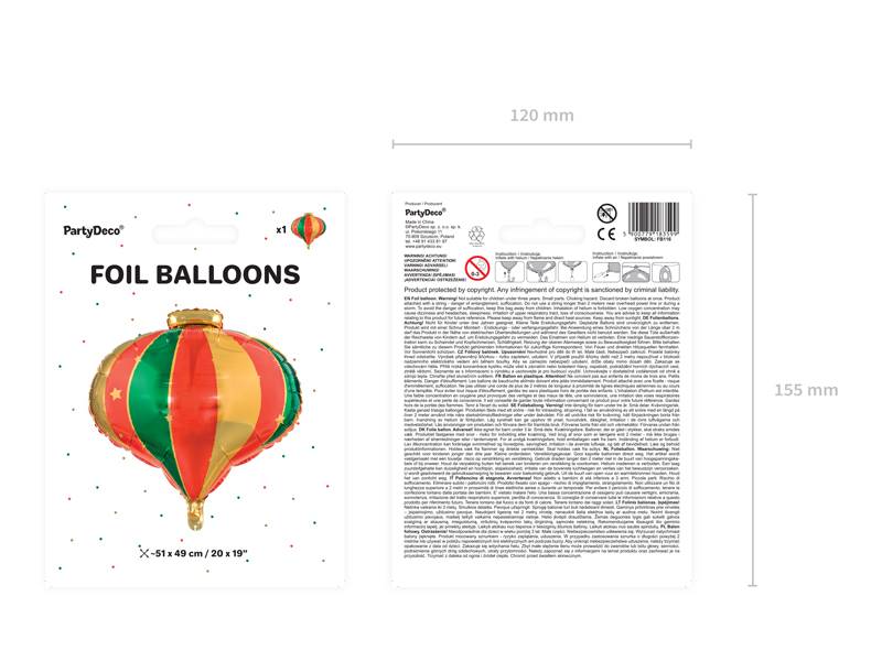 Balon foliowy Bombka 51x49cm FB116