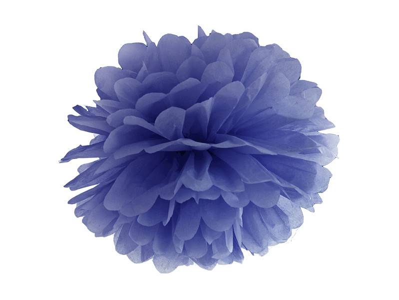POMPON Z BIBUŁY 25CM Granatowy PP25-074