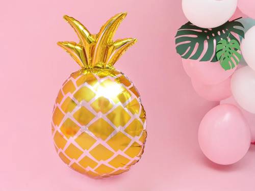 BALON FOLIOWY ANANAS ZŁOTY 38X63CM FB31M-019 PARTY DECO 