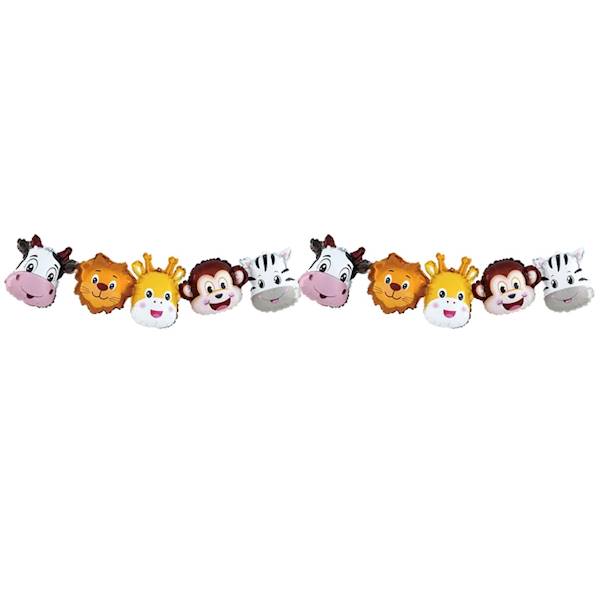 Girlanda balonowa foliowa zwierzątka 206x34cm 128084