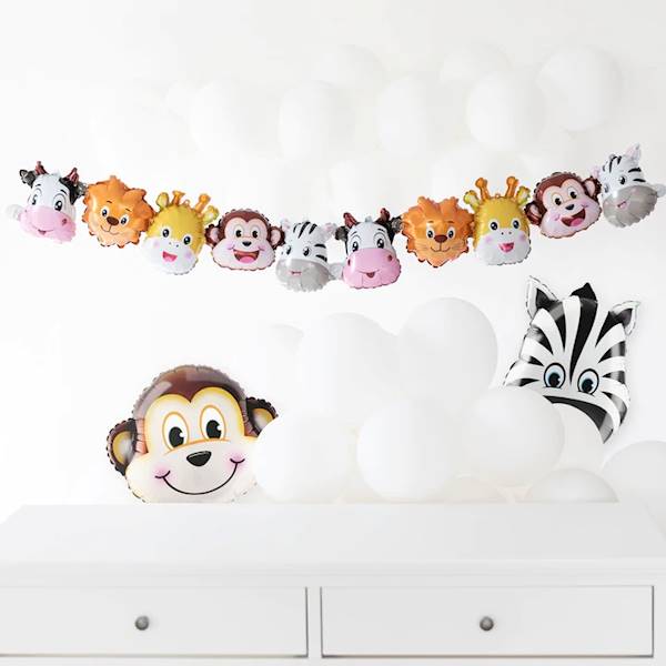 Girlanda balonowa foliowa zwierzątka 206x34cm 128084