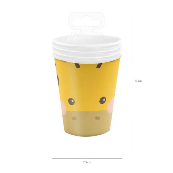 Kubeczki Dzikie Zwierzęta 220ml 4 szt 512561