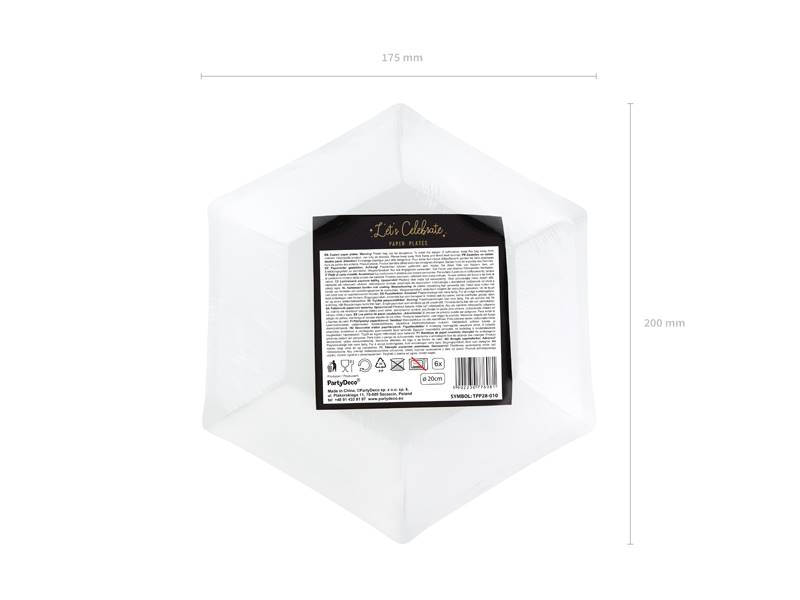 Talerzyki Let's Celebrate czarne 20 cm TPP28-010
