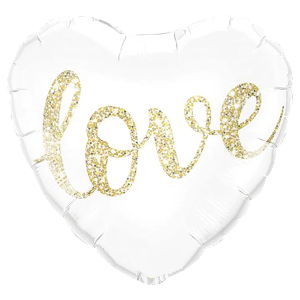 Balon foliowy serce białe Love ślub 460216