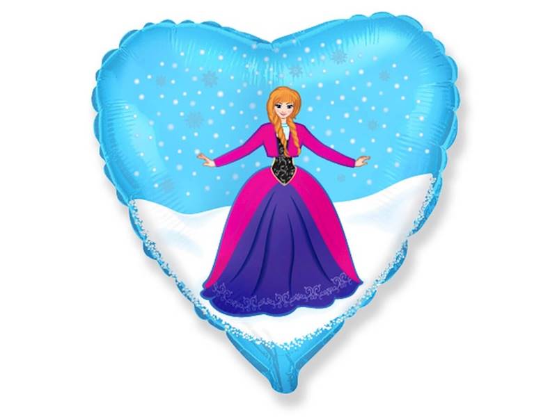 BALON FOLIOWY SERCE FROZEN ANNA 47CM 201704 