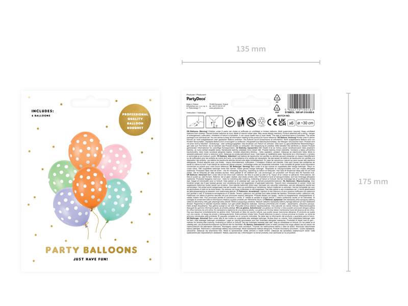 Balony z nadrukiem 30 cm Kropki 6 szt. SB14P-318-000-6