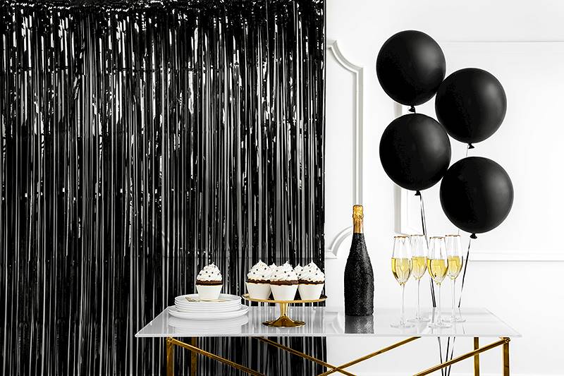 Kurtyna Party czarna 90x250cm CRT-010