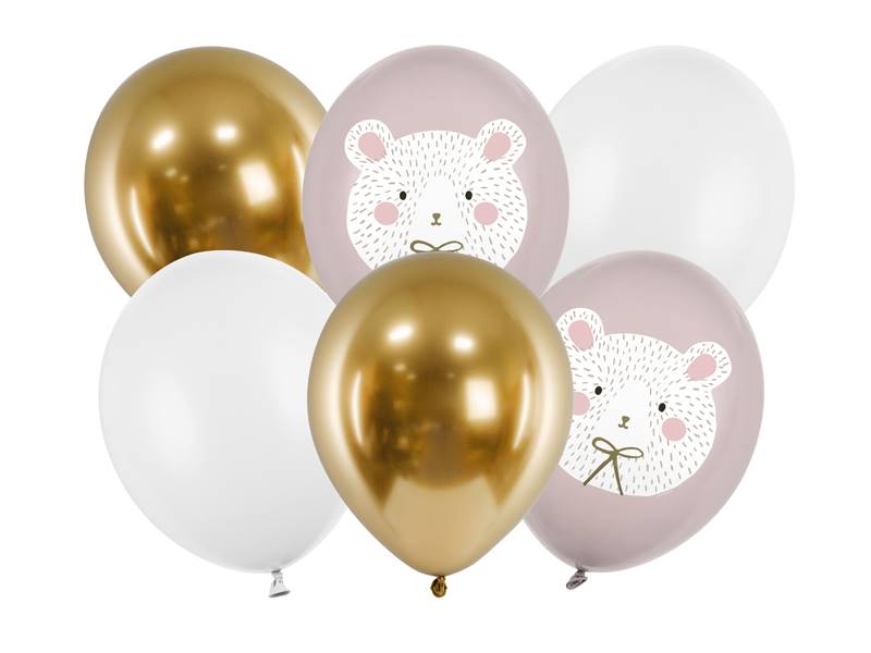 Balony z nadrukiem 30 cm Miś polarny 6 szt. SB14P-315-000-6
