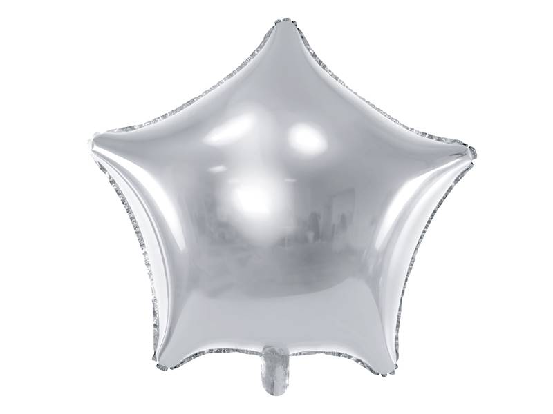 BALON FOLIOWY GWIAZDKA SREBRNA 48CM FB3M-018 