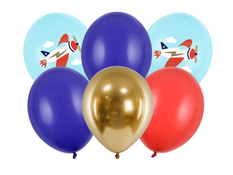 Balony z nadrukiem 30 cm Samolot 6szt. SB14P-312-000-6