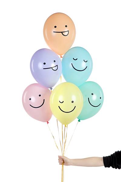 Balony z nadrukiem 30 cm Buźki Kolorowe 6 szt. SB14P-313-000-6