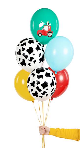 Balony z nadrukiem 30 cm Farma 6 szt. SB14P-319-000-6