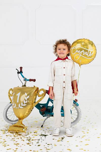 Balon foliowy okrągły Congrats! 35 cm złoty FB105-019