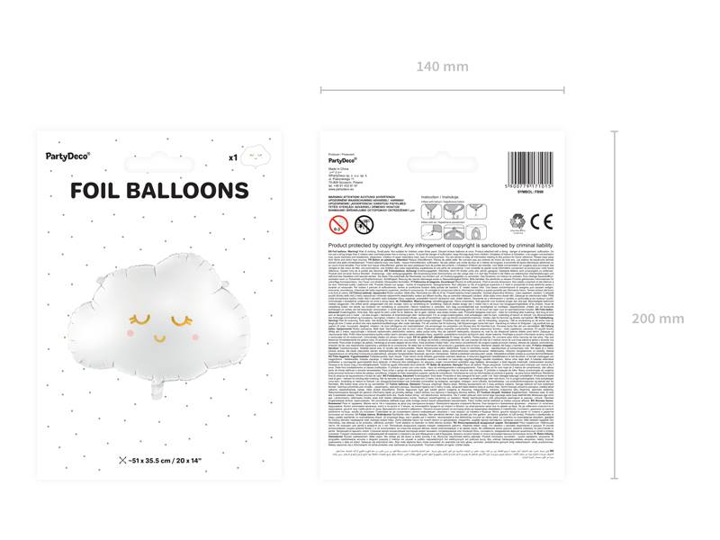 Balon foliowy Chmurka 51x35.5cm FB98