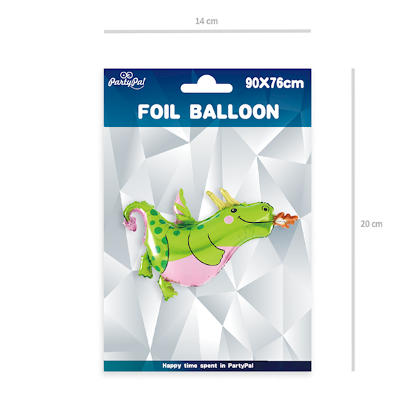 Balon foliowy smok ziejący ogniem 90x76 460397