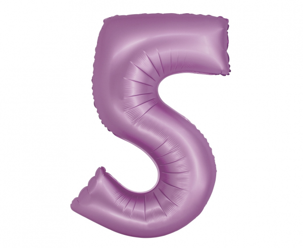 Balon foliowy cyfra 5 76cm fioletowa lawendowa CH-SLW5