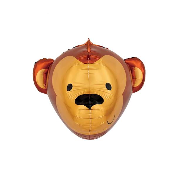 Balon foliowy Małpa głowa 3D 59x58 cm 128206