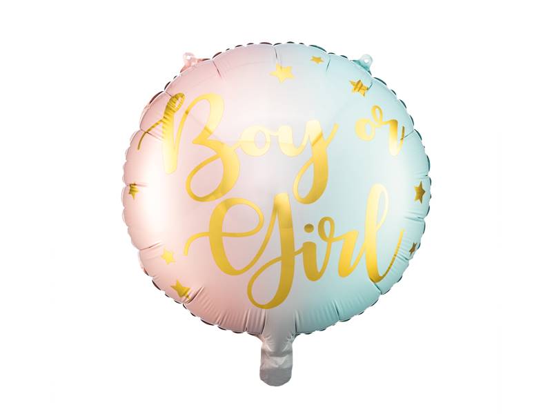 Balon foliowy okrągły Boy Or Girl 45cm