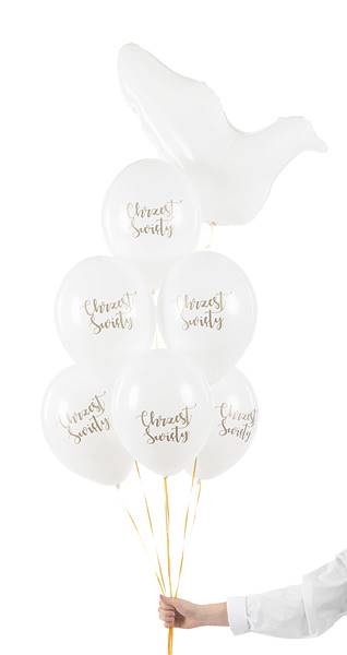 Balony z nadrukiem 30 cm Chrzest Święty białe 6 szt. SB14P-309-008-6