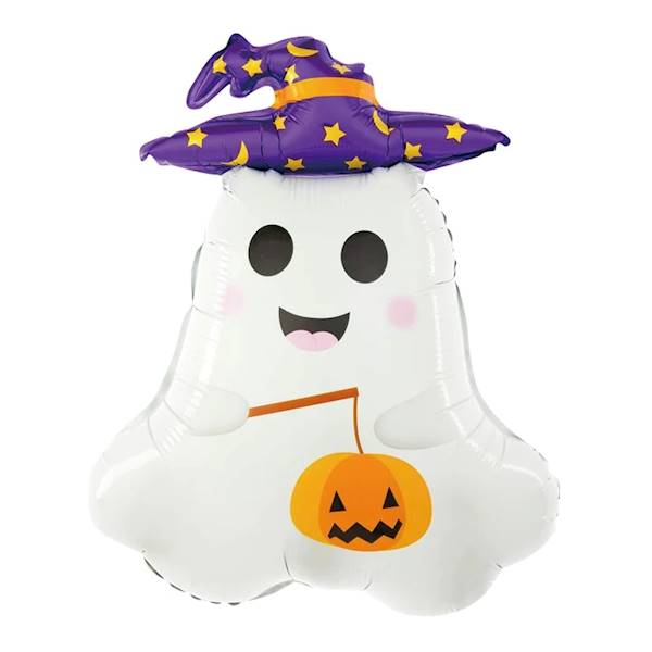 Balon foliowy Duch Duszek w kapeluszu 47x65cm Halloween 460653