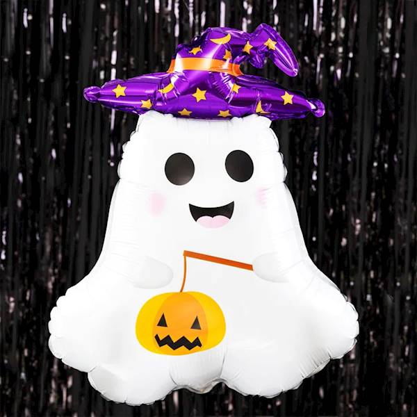 Balon foliowy Duch Duszek w kapeluszu 47x65cm Halloween 460653