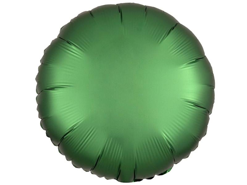 BALON FOLIOWY OKRĄGŁY ZIELONY MAT 43CM