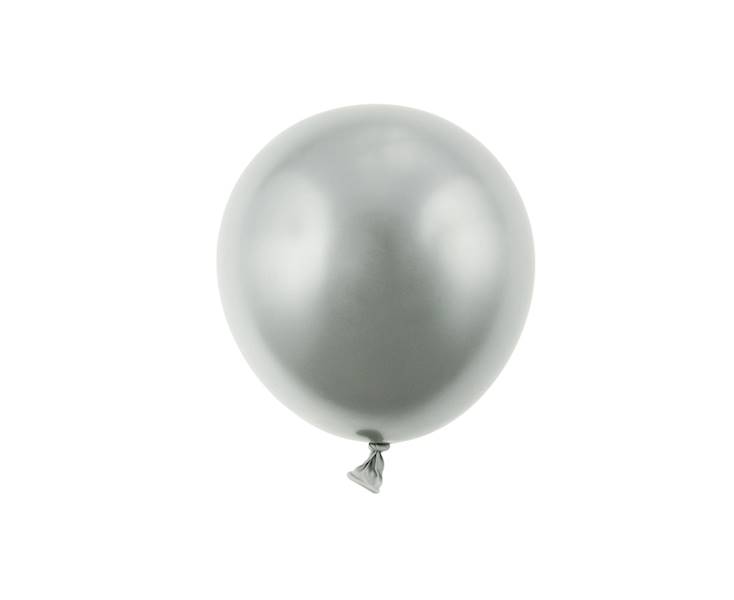 Balony mini lateksowe 5" srebrne metaliczne 20 szt do girland i pudełek CB-5LS2