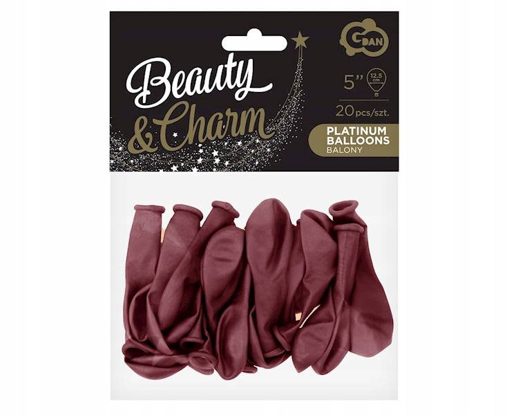 Balony mini lateksowe 5" śliwkowe 20 szt do girland i pudełek CB-5PSL