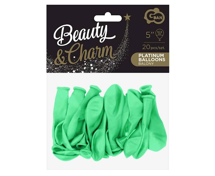 Balony mini lateksowe 5" zielone pastelowe 20 szt do girland i pudełek CB-5PMI