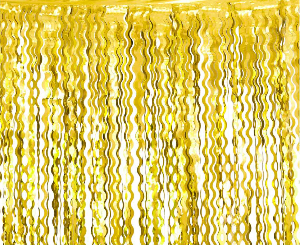 Kurtyna spirale złota metaliczna 100x200cm