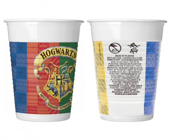 Kubeczki Harry Potter plastikowe 8szt 200ml