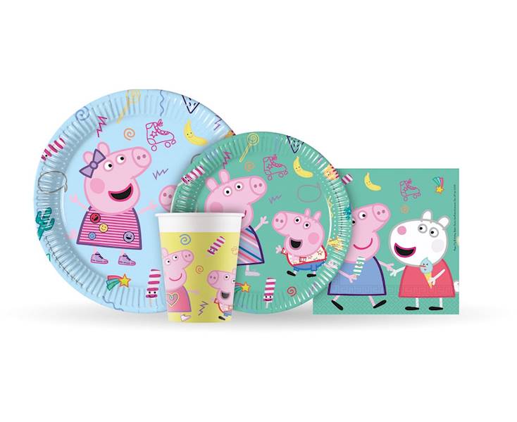 Talerzyki papierowe Świnka Peppa 20cm 8 szt