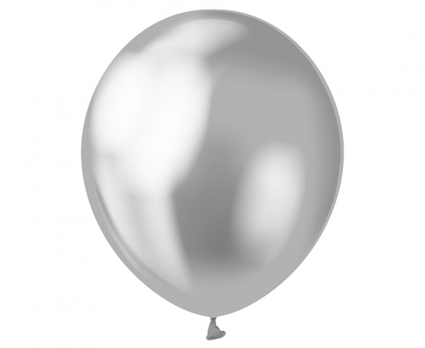 Balon 12" platinum 50szt Beauty & Charm srebrne chrom platynowe srebrne CB-LSR5