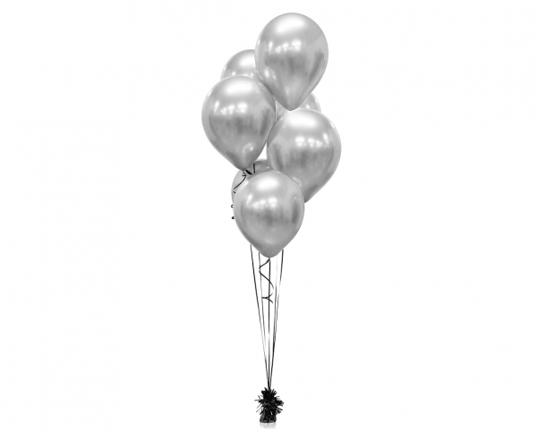 Balon 12" platinum 50szt Beauty & Charm srebrne chrom platynowe srebrne CB-LSR5