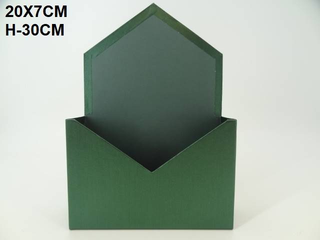 Pudełko flowerbox koperta zieleń butelkowa W9640/1 Dark Green