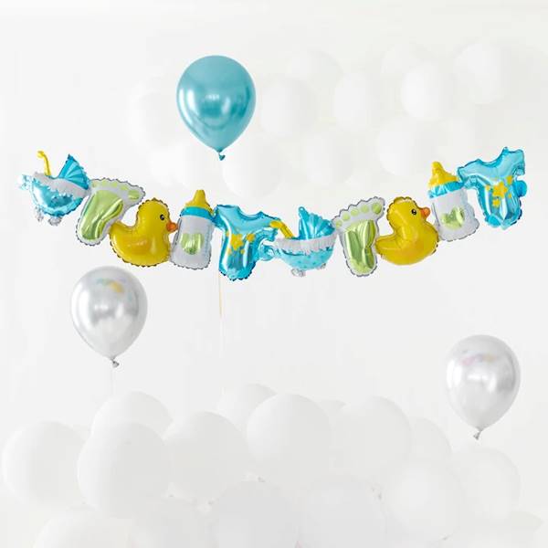 Girlanda balonowa foliowa dziecięca - chłopiec 206x34cm 128299